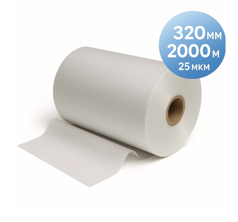 Плівка рулонна TOSHEN, 320 мм, 2000 м, 25 мкм, матова (000013501)